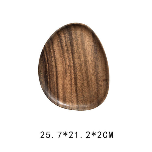 Walnut Snack Plate Plate Sushi Plate Irregular Tea Plate Fruit Plate