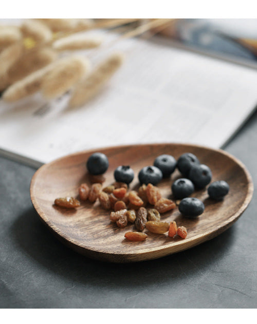 Walnut Snack Plate Plate Sushi Plate Irregular Tea Plate Fruit Plate