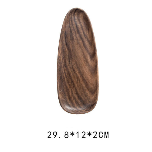 Walnut Snack Plate Plate Sushi Plate Irregular Tea Plate Fruit Plate