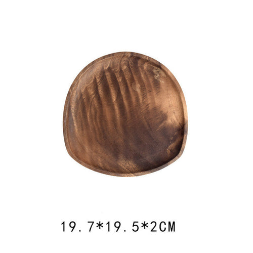 Walnut Snack Plate Plate Sushi Plate Irregular Tea Plate Fruit Plate