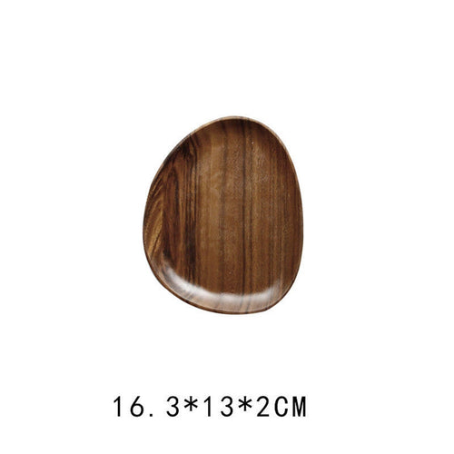 Walnut Snack Plate Plate Sushi Plate Irregular Tea Plate Fruit Plate