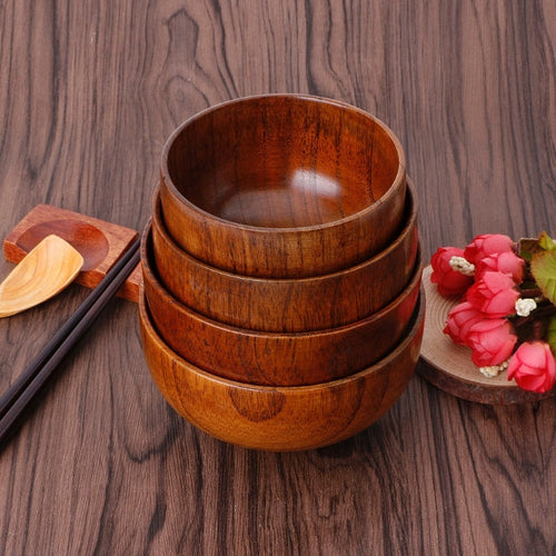 Load image into Gallery viewer, Wooden round wooden bowl
