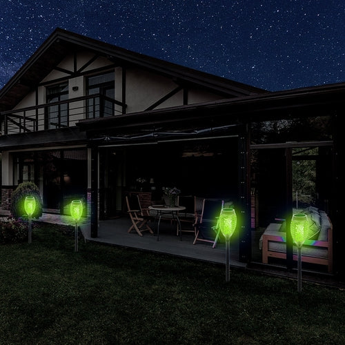 Load image into Gallery viewer, 2 Pcs Solar Lights Outdoor Solar 12 Led Torch Flickering Flame Lights
