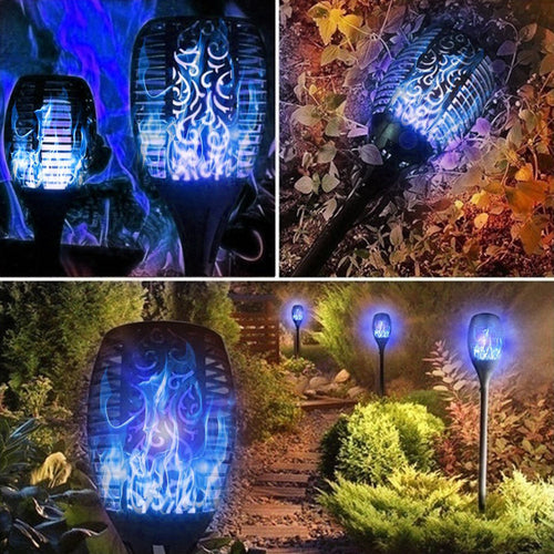 Load image into Gallery viewer, 2 Pcs Solar Lights Outdoor Solar 12 Led Torch Flickering Flame Lights
