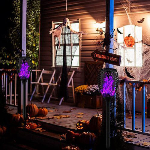Load image into Gallery viewer, 2 Pcs Solar Lights Outdoor Solar 12 Led Torch Flickering Flame Lights

