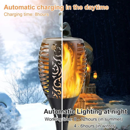 Load image into Gallery viewer, 2 Pcs Solar Lights Outdoor Solar 12 Led Torch Flickering Flame Lights
