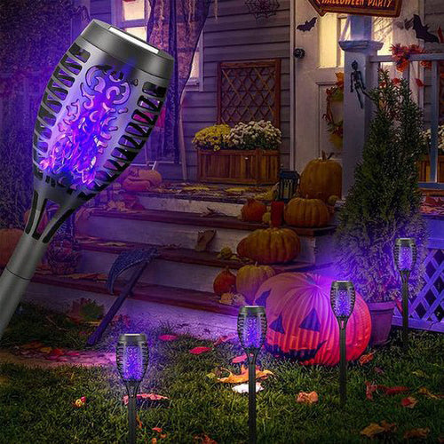 Load image into Gallery viewer, 2 Pcs Solar Lights Outdoor Solar 12 Led Torch Flickering Flame Lights

