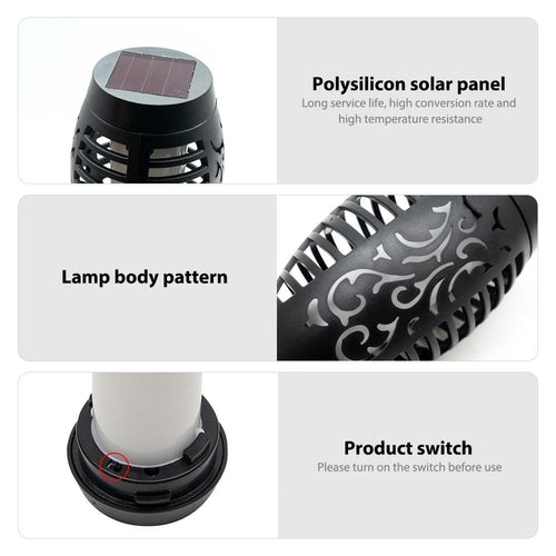 Load image into Gallery viewer, 2 Pcs Solar Lights Outdoor Solar 12 Led Torch Flickering Flame Lights

