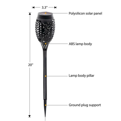 Load image into Gallery viewer, 2 Pcs Solar Lights Outdoor Solar 12 Led Torch Flickering Flame Lights
