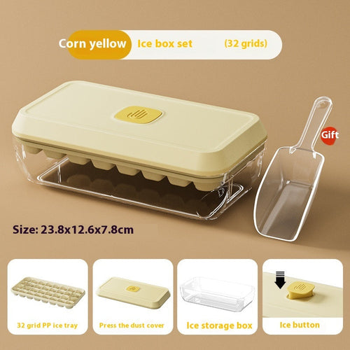 Load image into Gallery viewer, 32 Grid Silicone Ice Cube Tray Mould With Lid Shovel Storage Box
