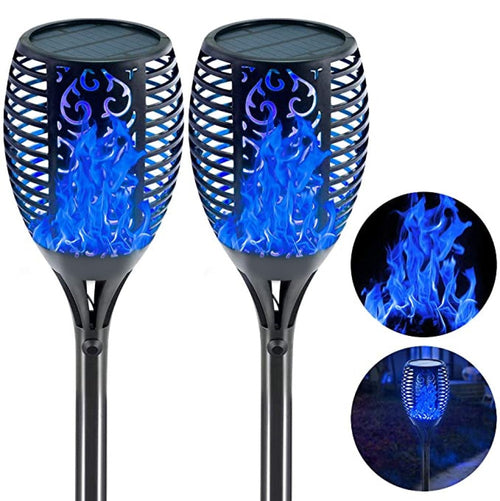 Load image into Gallery viewer, 2 Pcs Solar Lights Outdoor Solar 12 Led Torch Flickering Flame Lights
